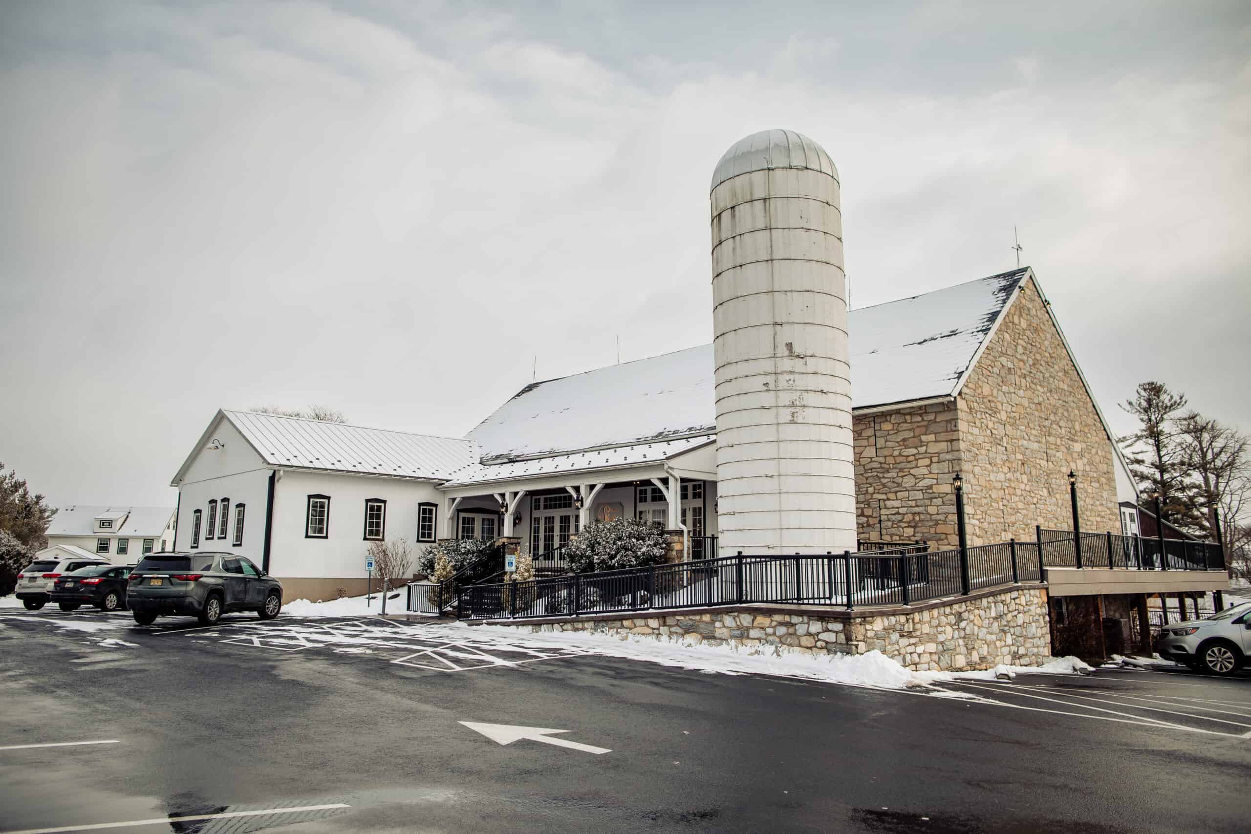 Wide shot of The Barn at Silverstone